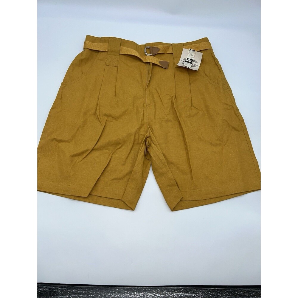 VTG Deadstock Hunter's Glen High Rise Mom Bermuda Mustard Gold Shorts-Size 15/16